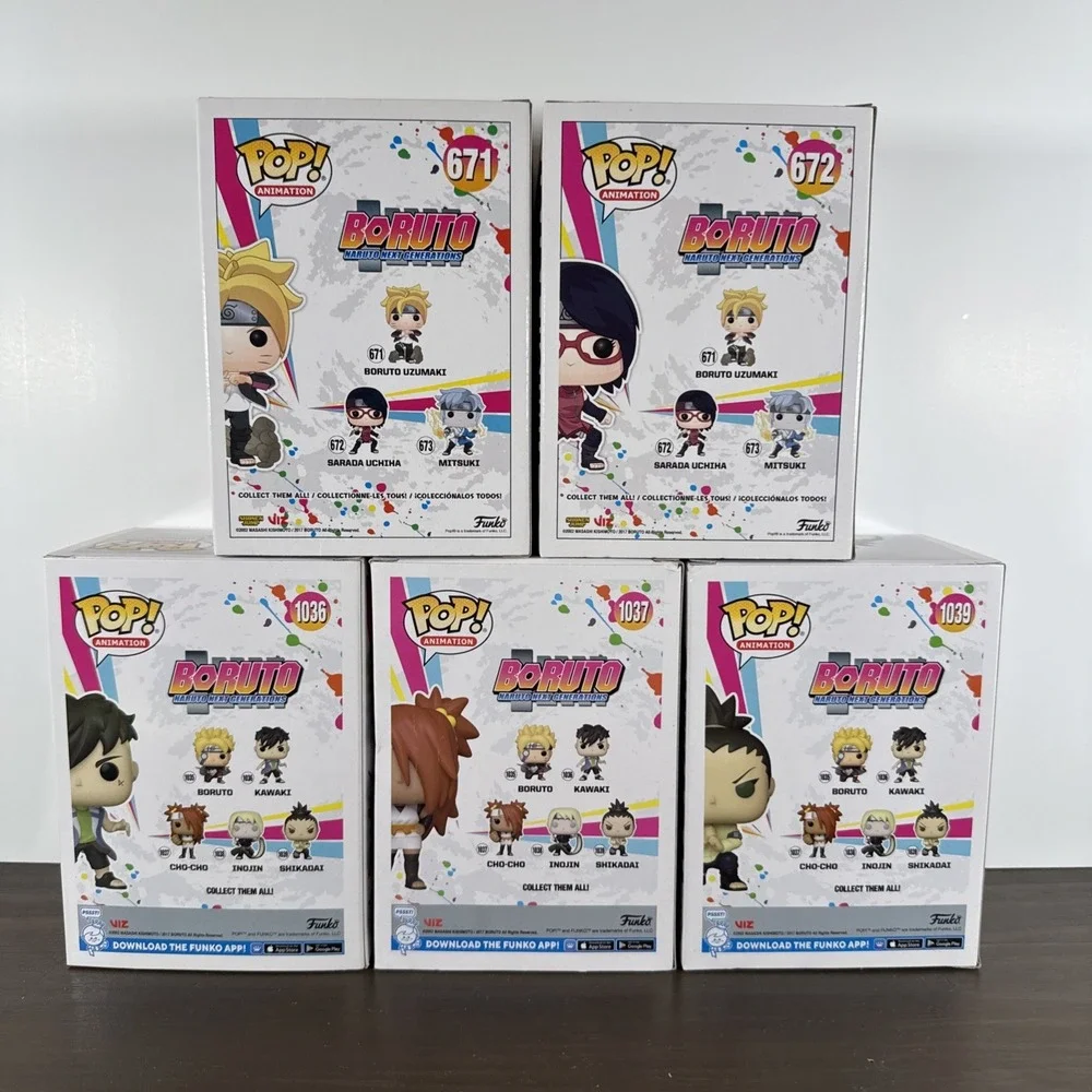 Funko Pop! Boruto Naruto Next Generations Lot 671 672 1036 1037 1039 Figures